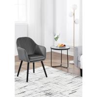 Silla de Comedor Estilo Vintage Juego de 1, Silla Cocina, Silla Nordica con Respaldo y Reposabrazos, Tela Pana, Estructura de Madera, Sillas para Tocador, Escritorio, Crema, EZS26cm-1 - details 57