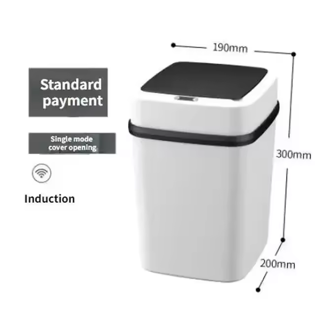 Cubo de basura de inducción inteligente para baño, cesta de papel, cubo de basura táctil automático para Cocina - 1