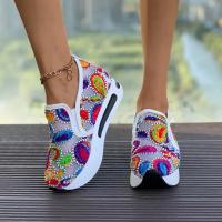 Zapatos de Media Pantorrilla para Mujer Zapatillas de Plataforma de Malla Bordada con Patrón Floral y Punta Redonda a la Moda para Primavera y Otoño Zapatos de Altura Aumentada - details 8
