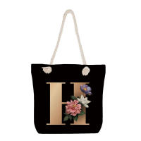 Bolso de hombro suave para mujer, bolso grande ligero con letras y flores, regalo para novia - details 0