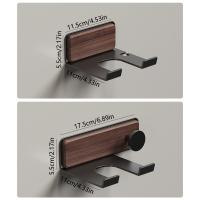 Soporte para secador de pelo de madera sin perforación, estante de almacenamiento para secador de pelo autoadhesivo impermeable, estante de baño de montaje en pared a prueba de herrumbre - details 0