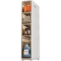 Mueble auxiliar de baño con ruedas y cajones. Gabinete de Almacenamiento Estrecho. Armario Lateral Impermeable para Toallas de Baño. Armario auxiliar de baño. Cajonera móvil. - details 6
