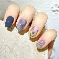 Tulipán azul artificial para mujer, uñas postizas para dedos, decoración DIY - details 4
