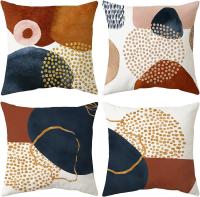 Fundas para sofá de 45x45 cm, Juego de 4 Cojines Decorativos de Terciopelo con Cremallera Invisible (Moderno) - details 0