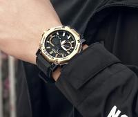 Reloj de Pulsera Deportivo de Lujo SMAEL Original para Hombres con Movimiento de Cuarzo Digital+Pulsera de Hierro Forma Redonda Estilo de Moda - details 13