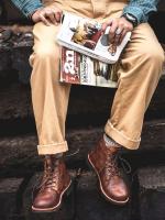 2024 Productos de diseño Street British Dress Zapatos de moda Botas de cuero PU para hombres - details 5