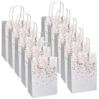 10 Uds. Bolsa de papel Kraft estampado en caliente bolsa de papel de amor bolsa de papel Kraft de cumpleaños con asa para compras de fiesta - details 0