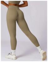 Mallas de Yoga para mujer, pantalones deportivos sin costuras, de cintura alta, con realce de caderas, para entrenamiento y correr - details 10