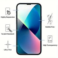 Protector de Pantalla y Lente de Cámara para iPhone 15 Pro Max /15 Pro /15 /15 Plus /11 /12 /13 /14 Pro Max Película de Vidrio Templado 4 en 1 Accesorios para Teléfono Móvil Compatibilidad con APPLE Normales Productos Peligrosos - details 5