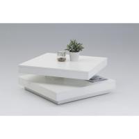 Cuadrada, Material Compuesto de Madera, Tablero Giratorio en 360° ° , Roble Blanco/Roble Sonoma, 67 x 67 x 35 cm - details 16