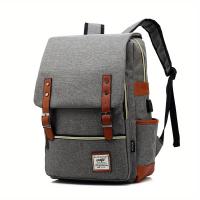 Mochila de estudiante Mochila de viaje Mochila casual al aire libre para hombres y mujeres Bolsa de computadora Bolsa de hombro Mochila multiusos con decoración de cinturón - details 5
