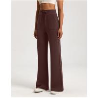 Pantalones de pierna recta sueltos con capa de aire lavados con arena, pantalones de yoga deportivos desnudos de cintura alta modales para mujer - details 23
