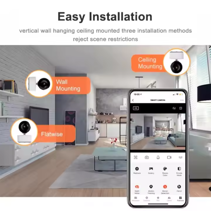 Seguridad Inteligente en Casa Monitor de Bebé 3MP TUYA Cámara de Vigilancia Inalámbrica HD - 1