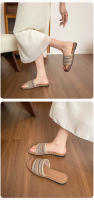 Chanclas planas trenzadas para mujer, ropa de verano retro con falda, sandalias romanas - details 0