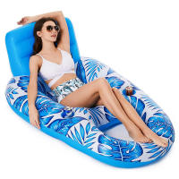 Tumbona inflable con respaldo para barco, silla flotante con forma de hoja de arce, piscina, arena, sombrilla, asiento, anillo en U, flotador de agua - details 5