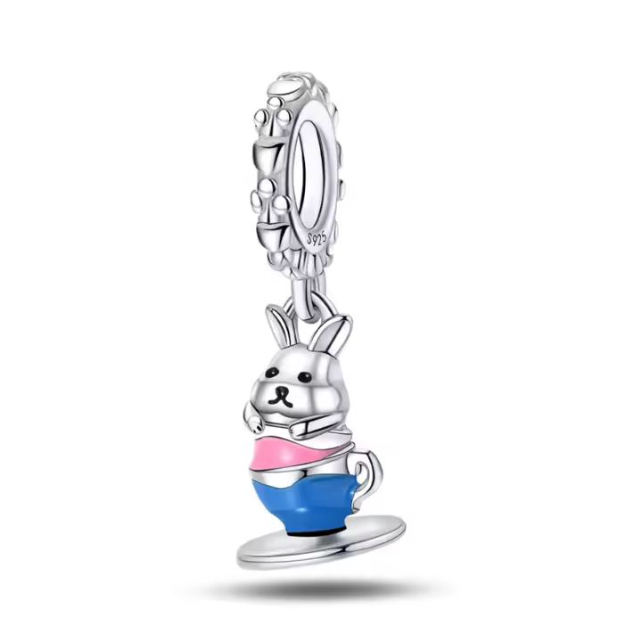Pulsera de ajuste Original de 1 pieza, 100% de plata de ley S925, Pavé de circonita, Clip de posicionamiento, dijes para mujer, cuentas de joyería DIY para cumpleaños - 1