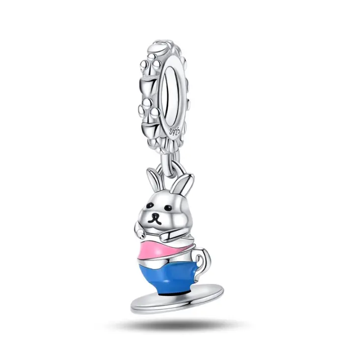 Pulsera de ajuste Original de 1 pieza, 100% de plata de ley S925, Pavé de circonita, Clip de posicionamiento, dijes para mujer, cuentas de joyería DIY para cumpleaños - 1