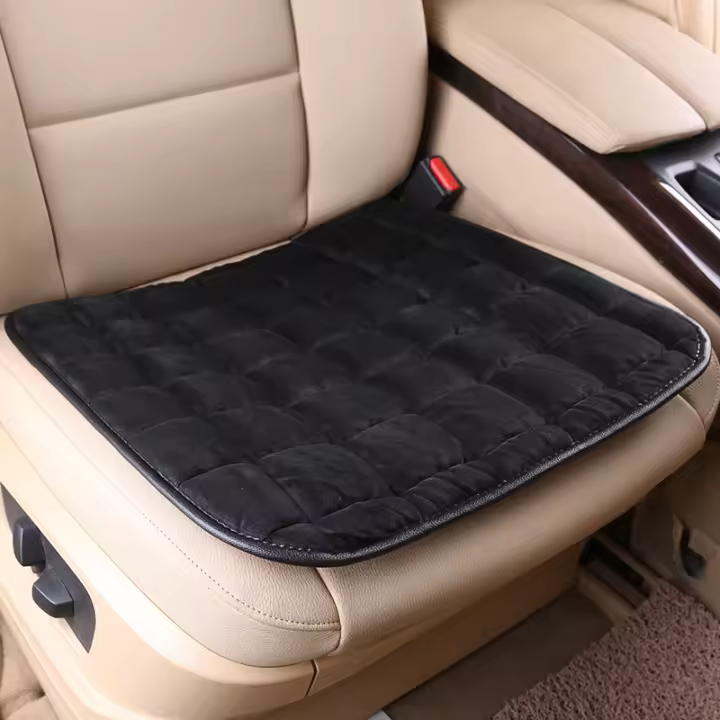 Funda de asiento de coche, cojín cálido de invierno, antideslizante, Universal, almohadilla transpirable para vehículo, Protector de asiento de coche - 1