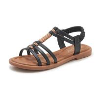 Sandalias de mujer zapatos planos - cómodo verano elegante casual elástico tobillo slip on playa caminar sandalia - details 16