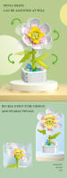 Bloques de construcción de ramo en maceta, montaje de flores eternas, azafrán, lila, Gardenia, modelo de ladrillos, Juguetes Diy para niños, regalos de vacaciones - details 2