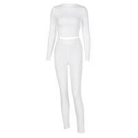 Conjunto deportivo de dos piezas de manga larga, nuevo traje informal de moda para mujer - details 111