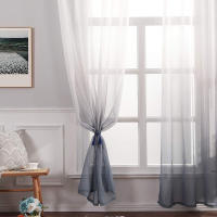 Cortinas transparentes con estampado degradado para dormitorio, gasa, para sala de estar - details 0