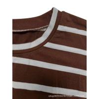 Vestido largo de manga corta con cuello redondo a rayas y cintura elegante con vestidos de encaje utilizados para la fiesta de verano de las mujeres - details 40