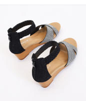 Sandalias para mujer, nuevas sandalias de verano para mujer, zapatos de verano tejidos, tacones de cuña de moda romana. - details 13