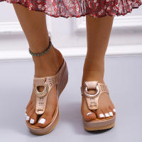 Sandalias de cuña romanas para mujer, zapatos de playa con plataforma informales, chanclas cómodas, verano, 2023 - details 3