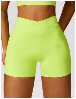 Pantalones cortos de Yoga de cintura alta para mujer, mallas cortas de realce de barriga para Fitness, gimnasio, correr - details 8