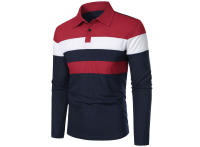 Polo de golf para hombre, camiseta a rayas de manga larga con solapa, ropa deportiva transpirable, primavera y verano - details 13