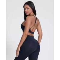 Sujetador deportivo sin costuras para mujer, espalda cruzada, alta elasticidad, camiseta sin mangas para Fitness, Yoga, gimnasio - details 0