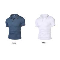 Verano de negocios simple ocio polo transpirable de los hombres de manga corta tops - details 9
