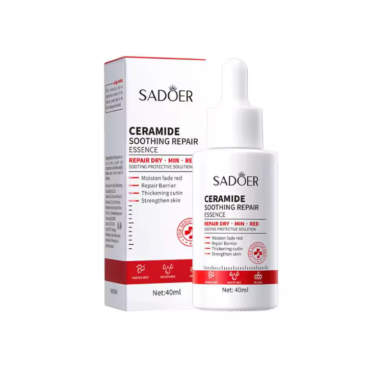 Set de cuidado facial reparador y calmante con ceramidas completas para pieles sensibles - 1