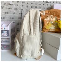 Dibujos animados estilo japonés ins lindo patito mochila femenina de pana informal mochila de campus estudiante universitario de secundaria. - details 19