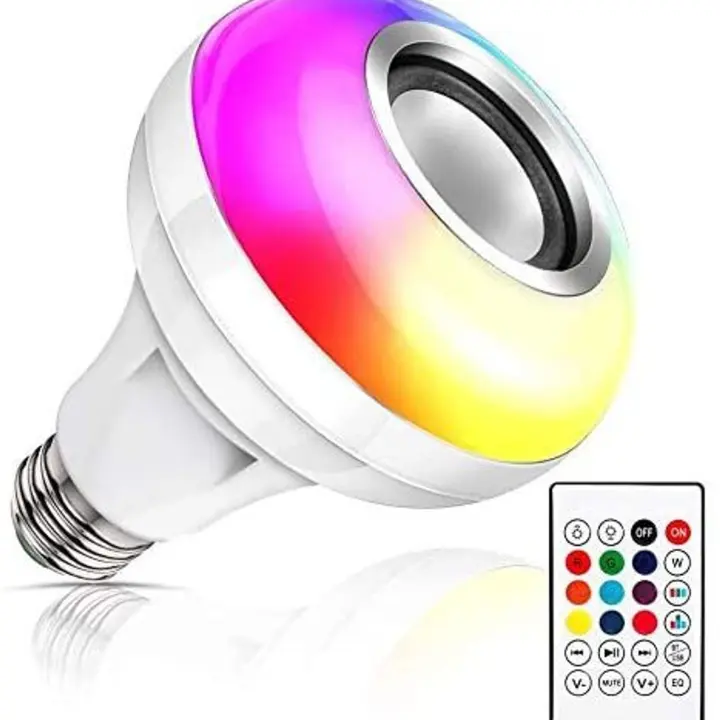 Bombilla LED de música, altavoz Bluetooth E27, bombilla que cambia de color RGB con - 1