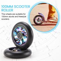 Ruedas de repuesto para patinete eléctrico, ruedas de Pu de 2 piezas y 100Mm con rodamiento para coches mecedoras, coches extremos y patinetes - details 4