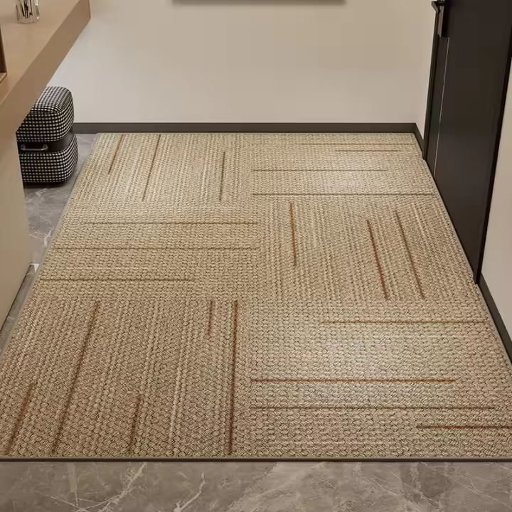 Alfombra de Entrada de Poliéster de Alta Calidad Moderna, Resistente a la Suciedad, Antideslizante, Uso Interior - 1