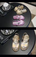 Zapatos de gelatina de cristal, sandalias para niños con purpurina y mariposa - details 28