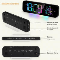 Despertador con Vibración Súper Fuerte Pantalla Digital LED Grande Luz Nocturna - details 6