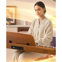 Plegable de 88 teclas con batería de 1750mAh pedal semiponderado de sostenido interfaz Bluetooth soporte MIDI para partituras bolsa adhesiva cable de audio - details 6