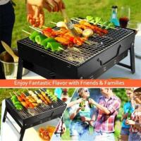 1 Uds. Parrilla de barbacoa portátil plegable, kits de herramientas pequeñas de acero inoxidable para cocinar al aire libre, Camping, Picnics, playa - details 3