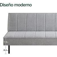 Sofá Cama - Sofá Cama Plegable 2 en 1 - Adecuado para habitaciones de invitados y espacios pequeños - PVC Negro - details 15