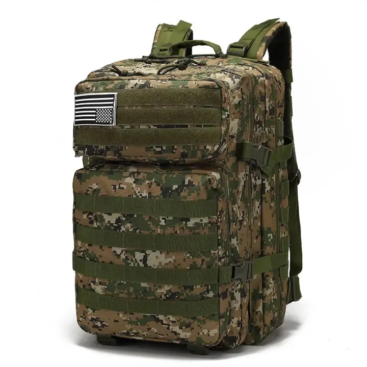 Mochila de Asalto Mochara táctica Molle, Bolsa de 3 días para senderismo, Treeking, Fitness, Camping, Diario de Trabajo, 45l - 1