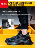 Zapatos de Satén Indestructibles para Hombres Botas de Trabajo de Acero Antideslizantes Transpirables a Prueba de Agujas Ligeras y Cómodas - details 8