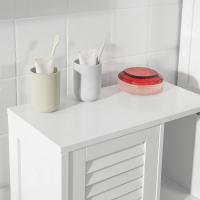 Armario de Baño Blanco con 1 Puerta y 3 Estantes Tamaño 48x24x96 cm - details 5