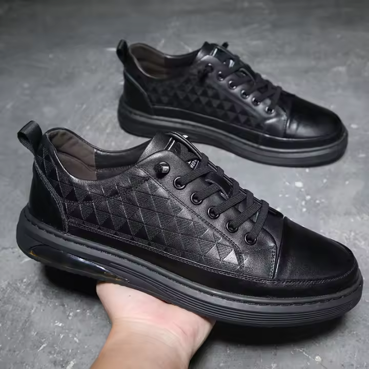 La primera capa de zapatos de la junta de cuero de vaca zapatos casuales de alta gama de los hombres zapatos de la junta de los hombres zapatos de un pedal zapatos de moda versátiles de los hombres de cuero genuino - 1