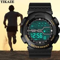 Reloj Deportivo de Lujo para Hombres Automático, Resistente al Agua, Luminoso, Reloj Digital de Pulsera de Cuero - details 4