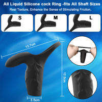 Estimulador clitoriano con anillo de gallo con funda para pene vibratorio, extensión vibratoria con anillo para pene y estimulación del punto G de 10 velocidades, funda para mejorar la circunferencia, juguete para adultos para parejas - details 5