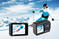 Cámara de Acción Impermeable de 30m Pantalla Táctil de Doble Color Control de Aplicación - details 2